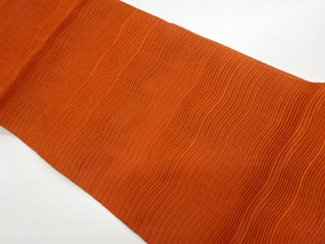 JAPANESE KIMONO / VINTAGE NAGOYA OBI / FOR SUMMER / TSUZURE / WOVEN WAVY STRIPE